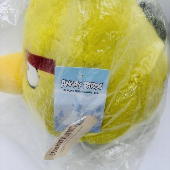 Rare 2012 Rovio Angry Birds 8" Chuck Yellow Bird Plush Stuffed Animal Sealed New - Picture 3 of 12
